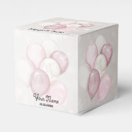 Süße Wasserfarbe Rosa Weiße Ballons Party Geschenkschachtel