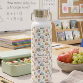 Süße Wasserfarbe-Schulbus-Rucksack mit individuell Trinkflasche