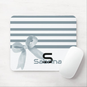 Süße Wasserfarbe Staubblauer Bogen Streifen Mauspa Mousepad