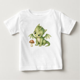 Süße Wasserfarbe-Wald-Babydrache-Kinder Baby T-shirt