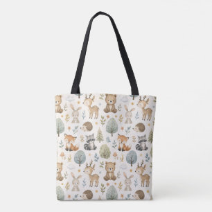 Süße Wasserfarbe-Waldtiere - Cottagecore-Tasche