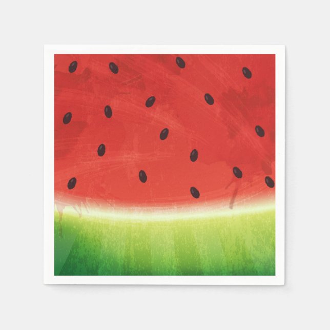 Süße Wasserfarbe Wassermelone Riesiger lustiger Sl Serviette (Vorderseite)