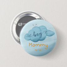 Süße Wasserfarbe-Wolken-Baby-Junge-Shower-Mama-wir
