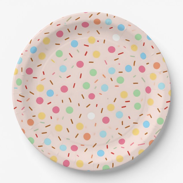 Süße Wasserfarben-Baby-Sprinkle  Pappteller (Vorderseite)