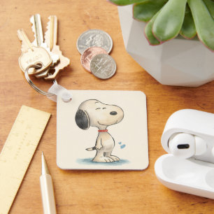 Süße Wasserfarben-Beagle-Hund-Illustration Schlüsselanhänger