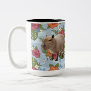 Süße Wasserfarben-Capybara-Tier-Illustration Zweifarbige Tasse