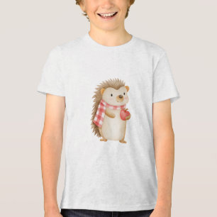 Süße Wasserfarben-Illustration eines Baby-Igels fü Tri-Blend Shirt