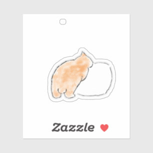 Süße Wasserfarben-Katze-Illustration Aufkleber