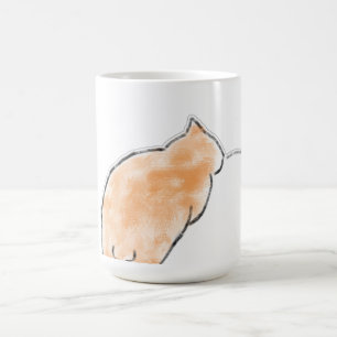 Süße Wasserfarben-Katze-Illustration Kaffeetasse