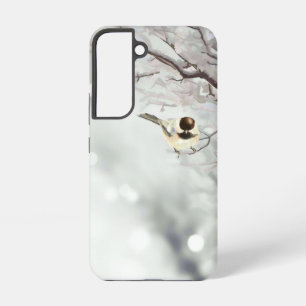 Süße Wasserfarben-Meisen-Vogel-Winterwald-Kunst Samsung Galaxy Hülle