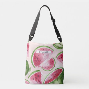 Süße Wasserfarben-Wassermelone   Tragetaschen Mit Langen Trägern