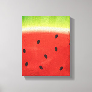 Süße Wassermalerei Wassermelone Riesiges lustiges Leinwanddruck