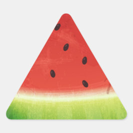 Süße Wassermalfarben-Wassermelone Riesige lustige  Dreieckiger Aufkleber