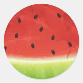 Süße Wassermalfarben-Wassermelone Riesige lustige  Runder Aufkleber