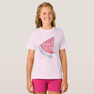 Süße Wassermelone Grafik Mädchen Sommer T-Shirt