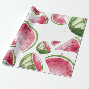 Süße Wassermelone im Wasserfarb-Stil Geschenkpapier
