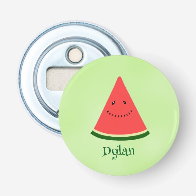 Süße Wassermelone Personalisierter Button Flaschen Flaschenöffner (Vorderseite)