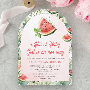 Süße Wassermelone Süße Baby Girl Arch Baby Shower Einladung