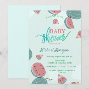 Süße Wassermelonen-Baby-Party Einladung