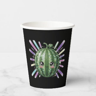 Süße Wassermelonen-Disco-Kugel Pappbecher