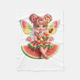 Süße Wassermelonen Frucht Fee Babydecke Fleecedecke