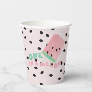 Süße Wassermelonen-Geburtstagsgirly / Eine in eine Pappbecher