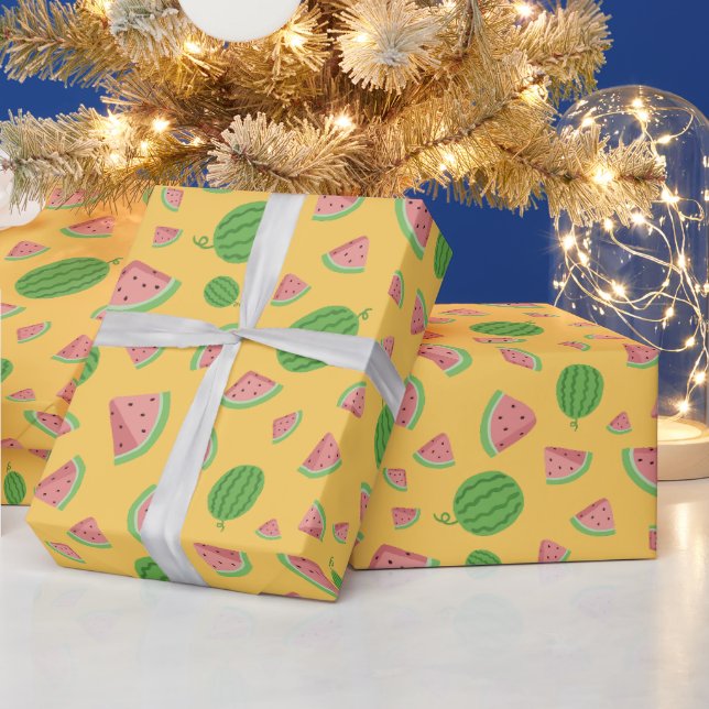 Süße Wassermelonen-gelbe Geschenkpapier (Feiertage)