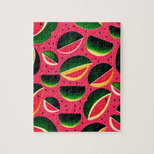 Süße Wassermelonen-Muster Puzzle