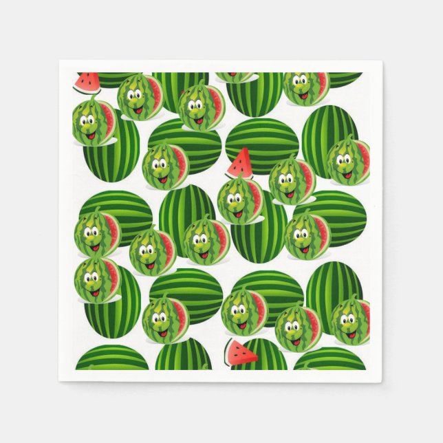 Süße Wassermelonen-Papier-Tücher Serviette (Vorderseite)