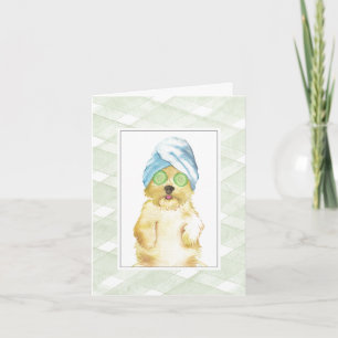 Süße Watercolor Morkie Poo Dankeskarten Feiertagskarte