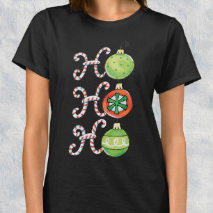 Süße Weihnachten Ho Ho Ho, Candy Canes Ornamente T-Shirt