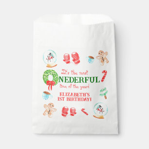 Süße Weihnachten Wundervoller Erster Geburtstag Geschenktütchen