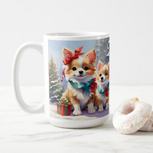 Süße Weihnachts-Corgis - Festliche Freude  Kaffeetasse