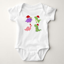 Süße Weihnachts-Dinosaurier Baby-Body  Baby Strampler