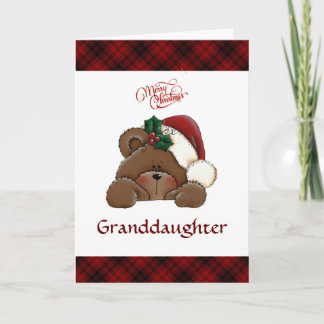 Süße Weihnachts-Enkelin Weihnachtskarte Karte