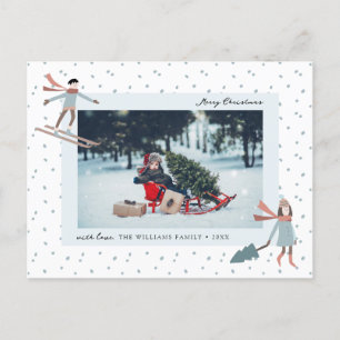 Süße Weihnachts-Foto-Weihnachtskarte Postkarte