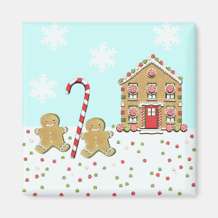 Süße Weihnachts-Gingerbread-Cookies Magnet