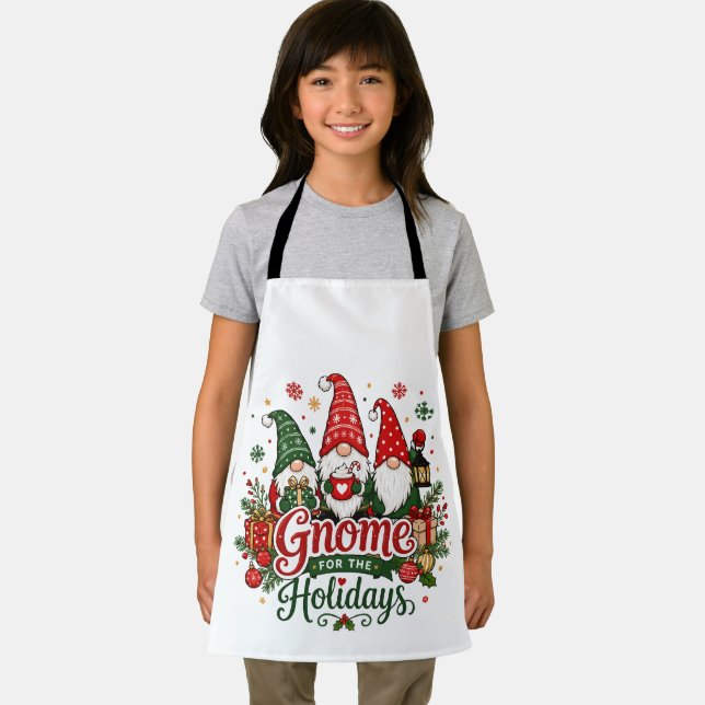 Süße Weihnachts-Gnome-Feiertagsdesign Schürze (Insitu)