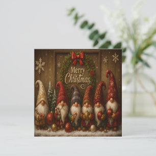Süße Weihnachts-Gnome Frohe Einladung
