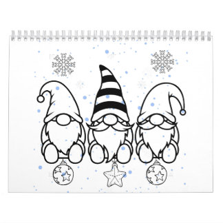 Süße Weihnachts-Gnome Holiday Design. Kalender