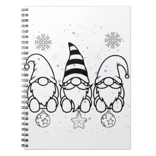 Süße Weihnachts-Gnome Holiday Design. Notizblock