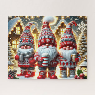Süße Weihnachts-Gnome Puzzle