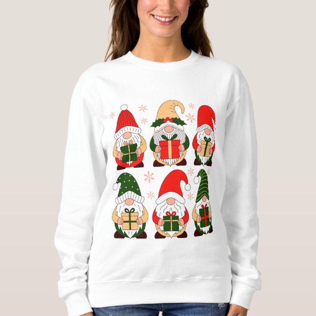 Süße Weihnachts-Gnome  Sweatshirt (Vorderseite)