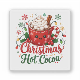 Süße Weihnachts-Heiße-Schokolade-Tasse Aufkleber