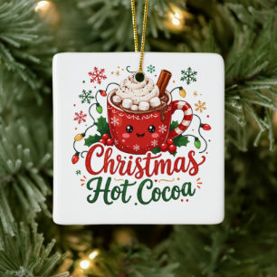 Süße Weihnachts-Heiße-Schokolade-Tasse Keramikornament