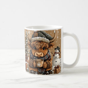 Süße Weihnachts-Hochlandkuh-Tasse – Cozy Winter-Ta Kaffeetasse