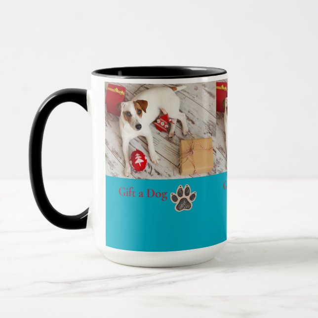 Süße Weihnachts-Hund-Geschenktasse Tasse (Links)