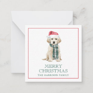 Süße Weihnachts-Hunde-Geschenkeinschlag Mitteilungskarte