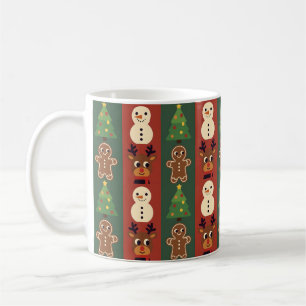 Süße Weihnachts-Icons Retro-Tasse Kaffeetasse