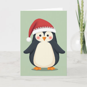Süße Weihnachts-Pinguin-Karte Karte